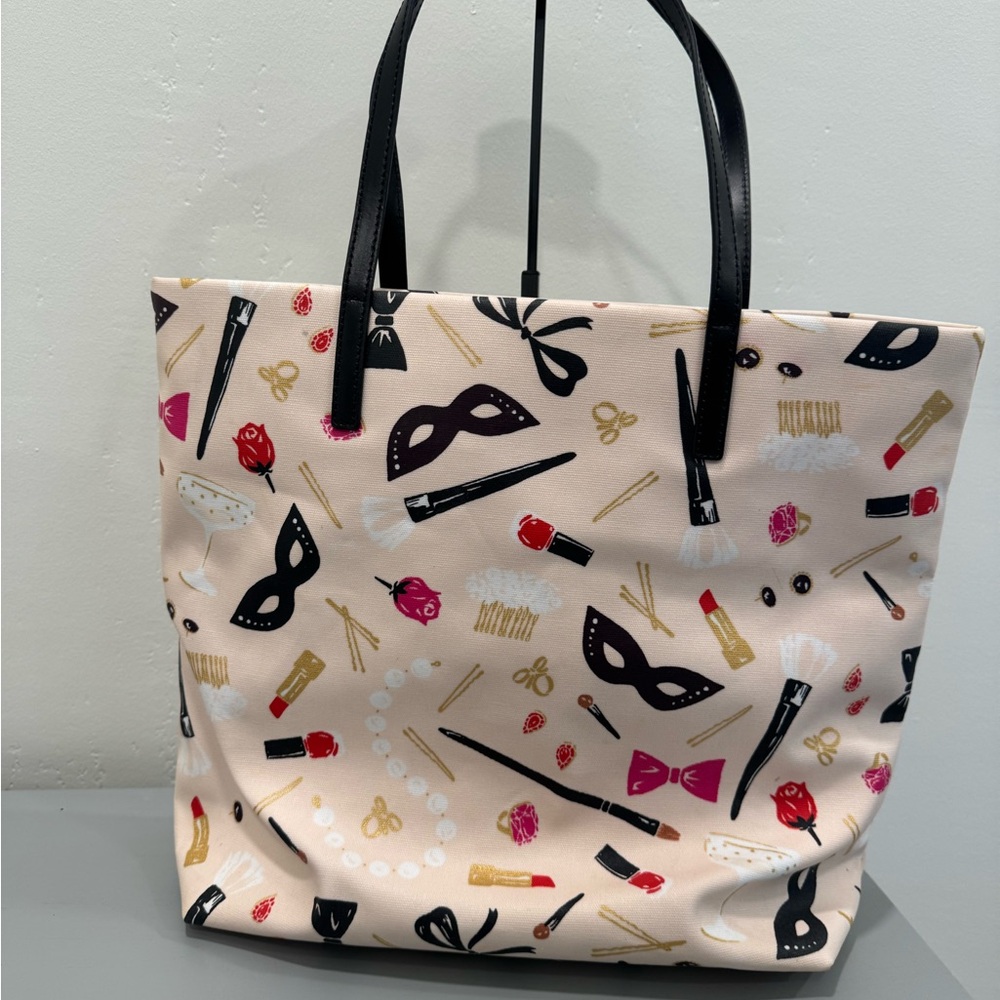 Kate Spade canvas makeup print Tote - Picture 3 of 5